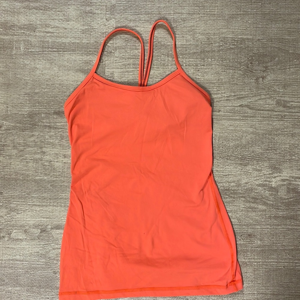 Flow Y orange tank lululemon